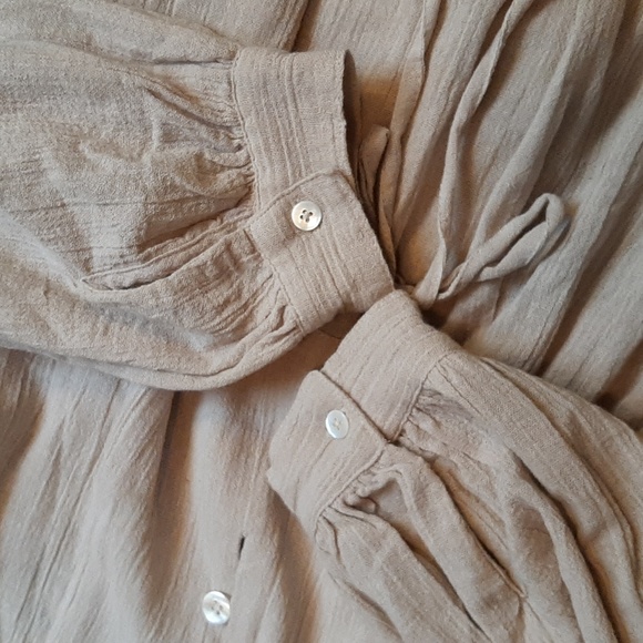 Ladies lace accent boho free people long sleeved synch waistband jumpsui… - Picture 8 of 17